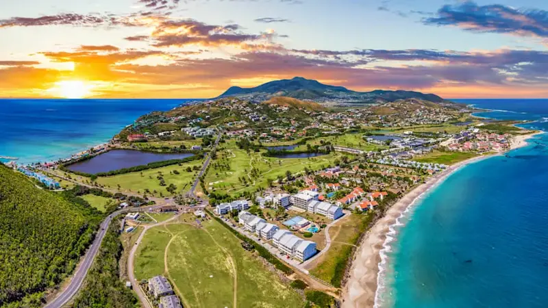 St Kitts Aerial Panorama from Timothy Hill