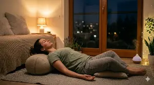 Just 10 minutes of yoga each night can help you sleep better and reduce stress.