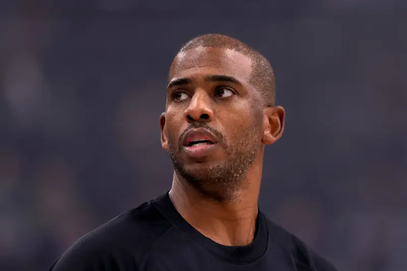 INGLEWOOD, CALIFORNIA - NOVEMBER 29: Chris Paul #3 of the Los Angeles Clippers looks on prior to the game against the Dallas Mavericks at Intuit Dome on November 29, 2025 in Inglewood, California. NOTE TO USER: User expressly acknowledges and agrees that, by downloading and/or using this Photograph, user is consenting to the terms and conditions of the Getty Images License Agreement. (Photo by Katelyn Mulcahy/Getty Images)