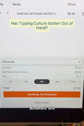 Nearly 80 percent of consumers said tipping practices have become ridiculous in a study conducted in March (Clay Moss via Instagram)