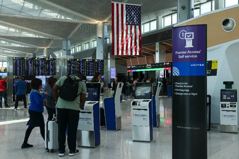 People are outraged over out-of-control tipping culture once again after a self-service checkout at Newark Liberty International Airport in New Jersey asked for an 18 percent tip (Getty Images)
