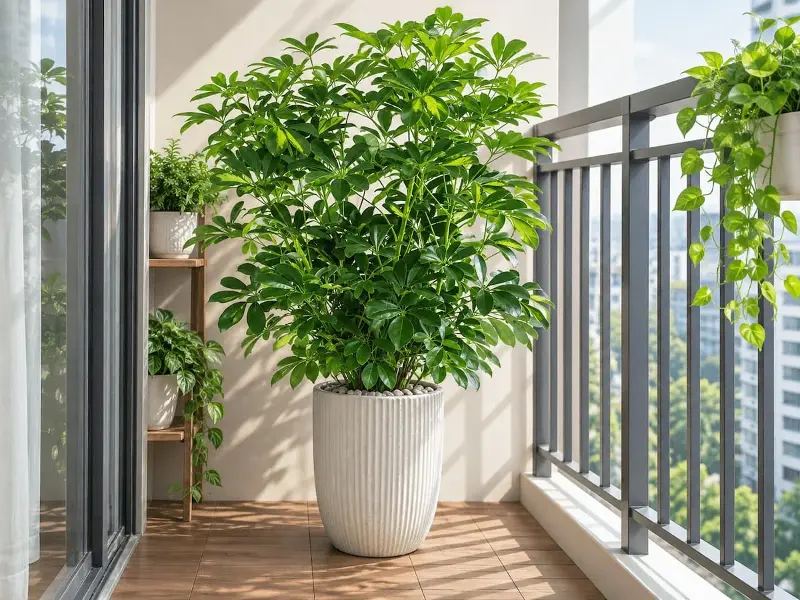 The picture shows a mandarin orange tree in the balcony.jpg