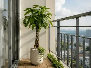 5 types of plants suitable for placing on small apartment balconies.