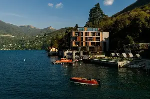 This sleek hotel offers a peaceful escape on the shores of Lake Como