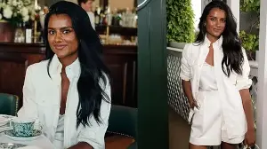 Simone Ashley shows how to master white-on-white dressing at Wimbledon 2026