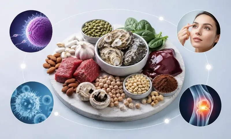 Zinc, el mineral esencial que protege tus defensas, tu visión y tu fertilidad