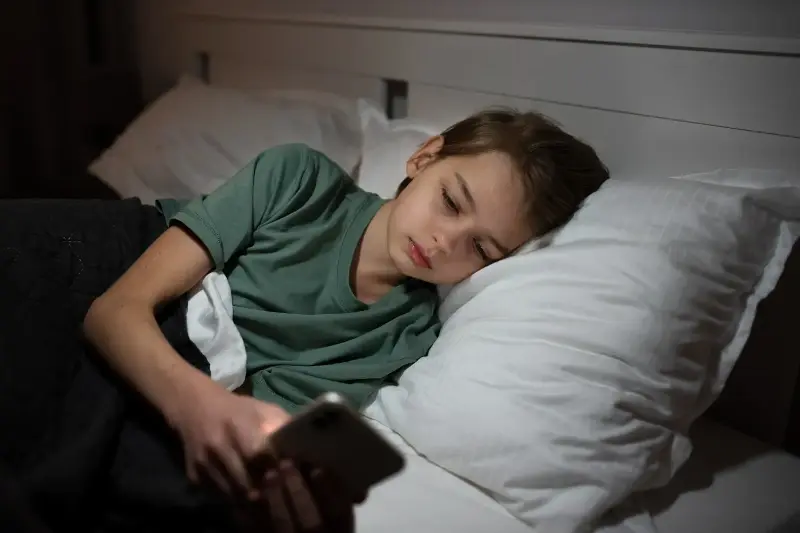 Sleep disturbances surge with phone use among kids. 