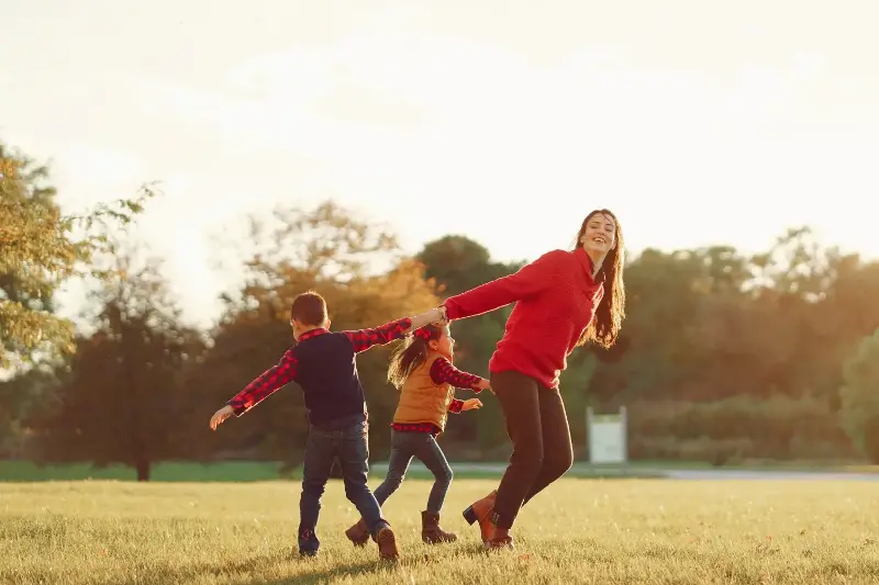 Parents should lead by example and keep their screens away and play with their kids. 