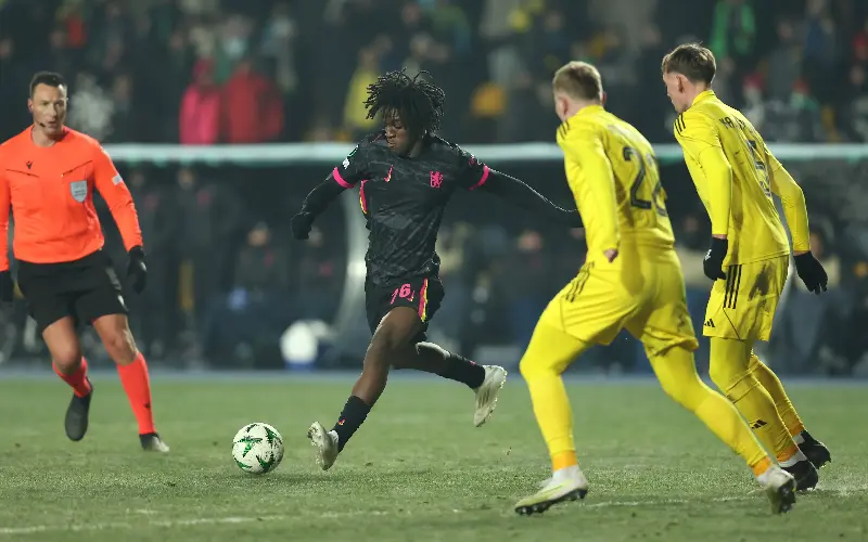 Shim Mheuka made his Chelsea debut on a frosty Conference League night in Kazakhstan (Getty)