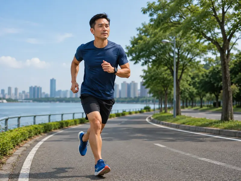 Is walking uphill or jogging more effective for men in their 40s to strengthen their leg muscles? - Image 2.