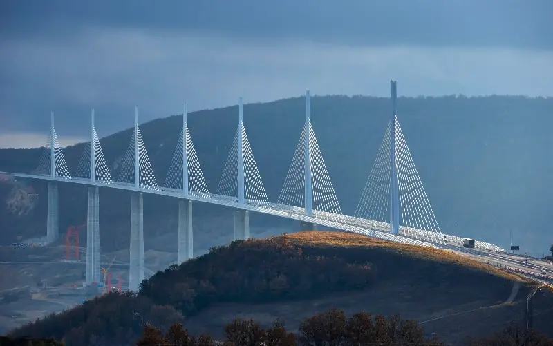The Millau Viaduct crosses the river Tarn - Michael Reinhard