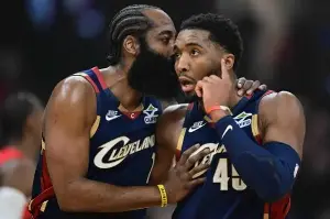NBA: Donovan Mitchell, James Harden pace Cavs to 2-0 lead over Raptors