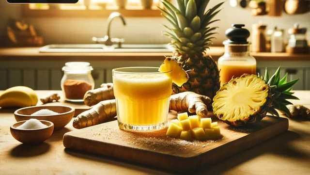 Uống nước ép dứa gừng muối thế nào để 