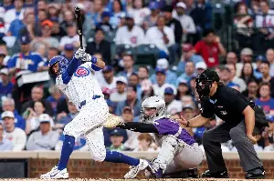 Sterlin Thompson hits first two career homers, but Cubs’ seven-run second sinks Rockies