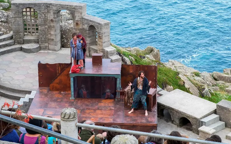 The Minack Theatre provides an opportunity to see performances on the cliffs of West Cornwall - Kevin Britland/Alamy Stock Photo
