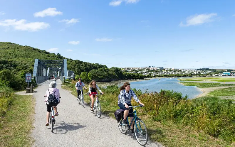 The Camel Trail links Wadebridge and Padstow via an old railway line, providing the perfect cycling route - David Forster/Alamy Stock Photo