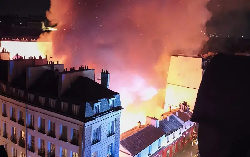 The cause of the blaze was not known on Monday morning - AFP via Getty/Bernard Geliot