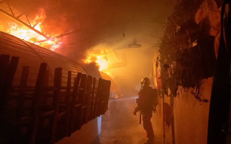 About 150 firefighters tackled the blaze - Brigade des Sapeurs Pompiers de Paris (BSPP)/AFP via Getty