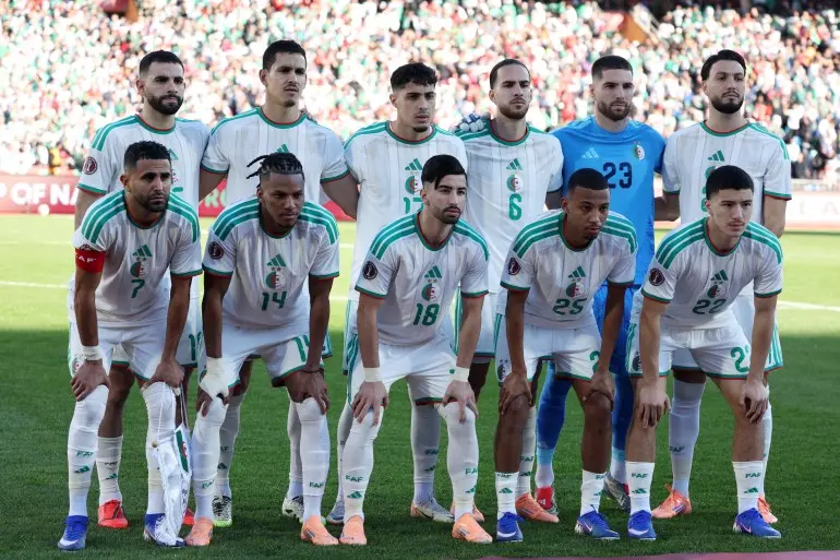 Soccer Football - CAF Africa Cup of Nations - Morocco 2025 - Quarter Final - Algeria v Nigeria - Grand Stadium of Marrakech, Marrakesh, Morocco - January 10, 2026 Algeria players pose for a team group photo before the match REUTERS/Amr Abdallah Dalsh
