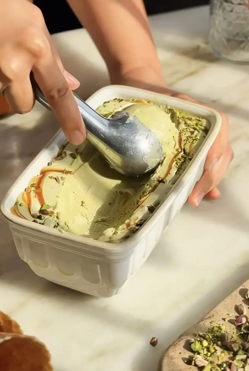 No-churn pistachio ice cream