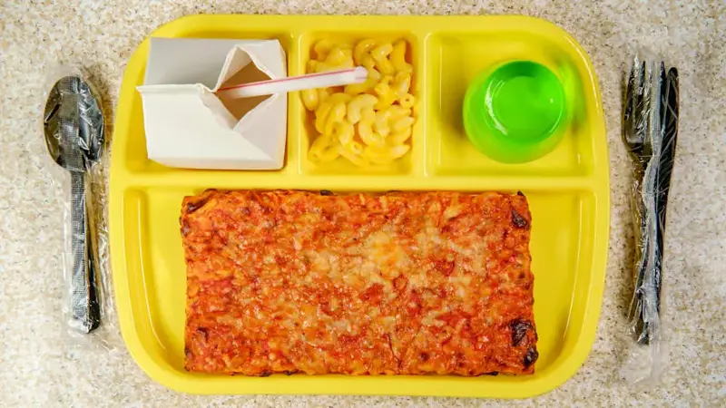 School Lunch Tray Pizza