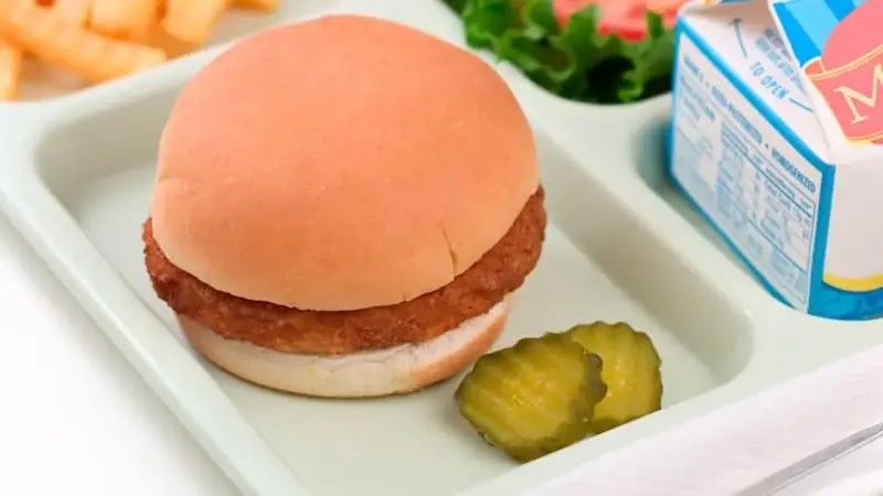School Lunch - Chicken Burger