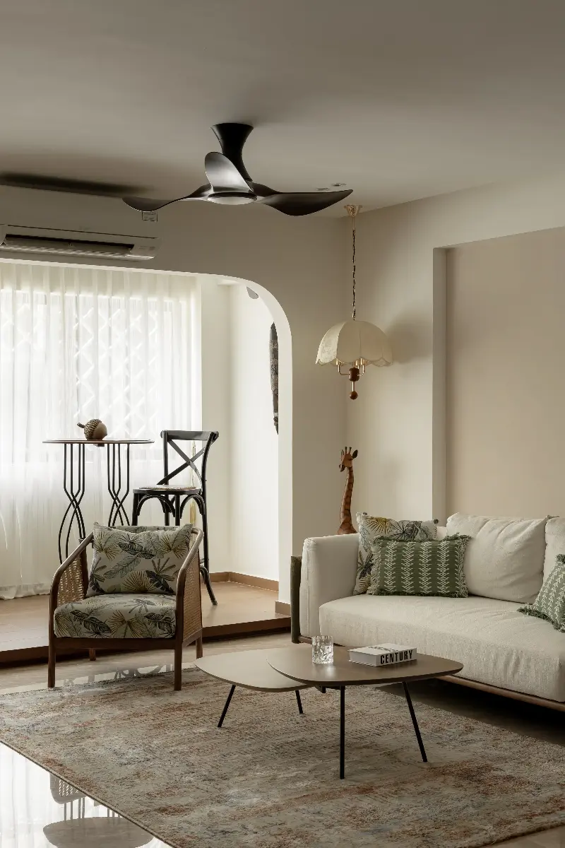 Layering is one of the quickest and easiest ways to make a compact home appear to be much richer visually than it is.