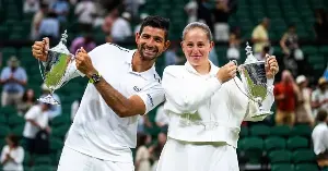 Jelena Ostapenko and Marcelo Arevalo crowned Wimbledon 2026 mixed doubles champions after a dramatic comeback.