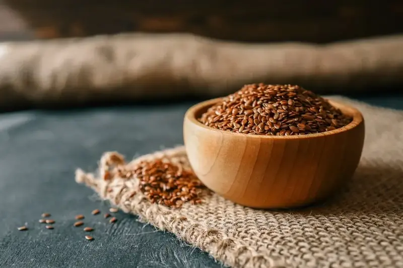 Flaxseeds contain omega-3 fatty acids.