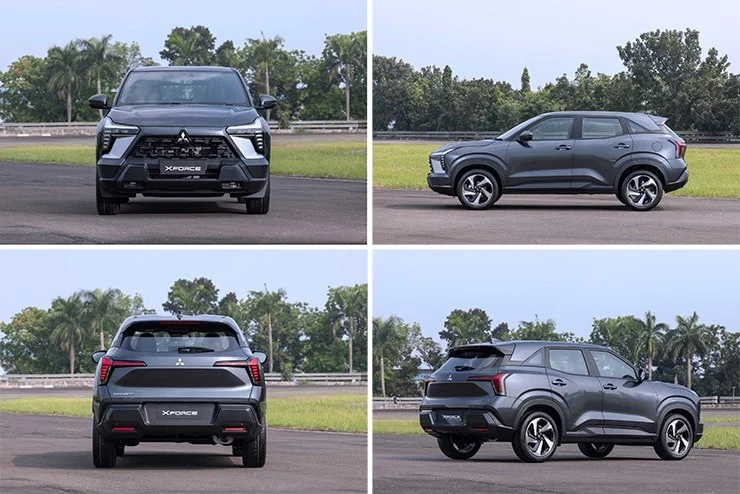 The T-shaped taillight cluster creates a distinctive identity for the Mitsubishi Xforce.