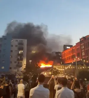 Huge fire rips through shop in Peckham near Copeland Park