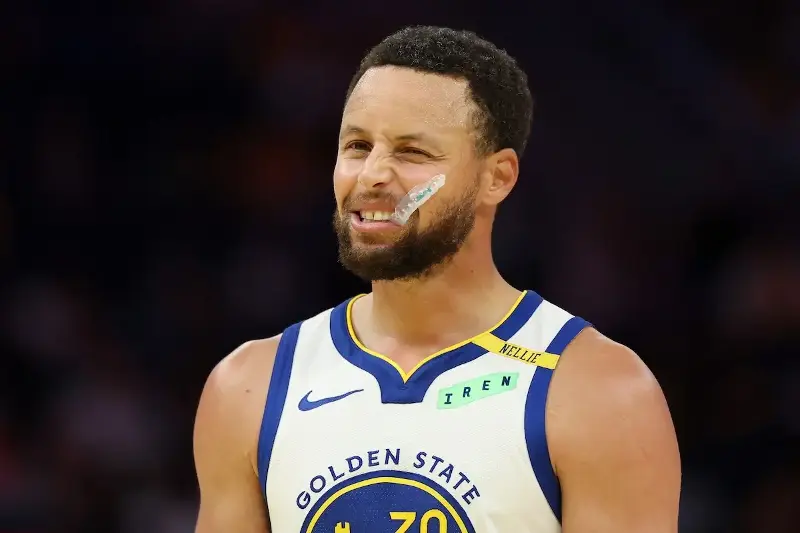 Stephen Curry #30 of the Golden State Warriors stands on the court during their preseason game against the Portland Trail Blazers at Chase Center on October 16, 2026, in San Francisco, California.  (Photo by Ezra Shaw/Getty Images)
