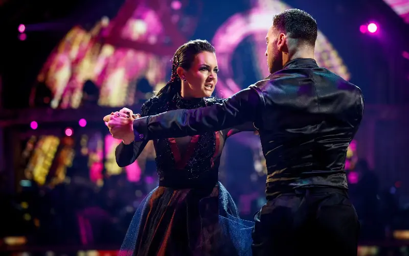 Lacey Turner and Vito Coppola dancing a ‘manic’ tango - Guy Levy/BBC