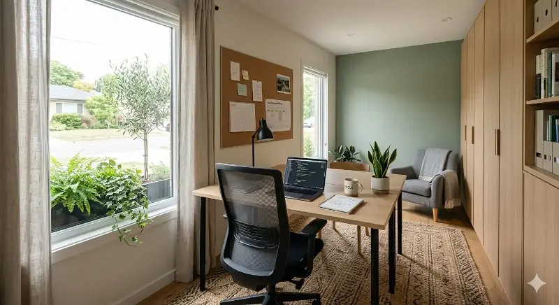 A well-designed study room boosts productivity. 