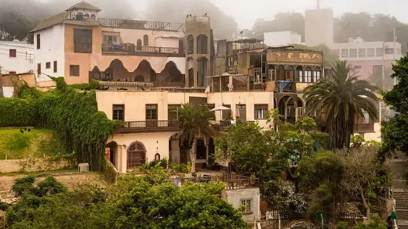 Thick marine fog rolls over the historic Barranco district in Lima, Peru—one of the world's most sunshine-starved equatorial 