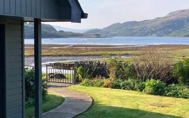 The sweeping view of Ardnamurchan and Ben Hiant from McCall Smith’s home in Argyll