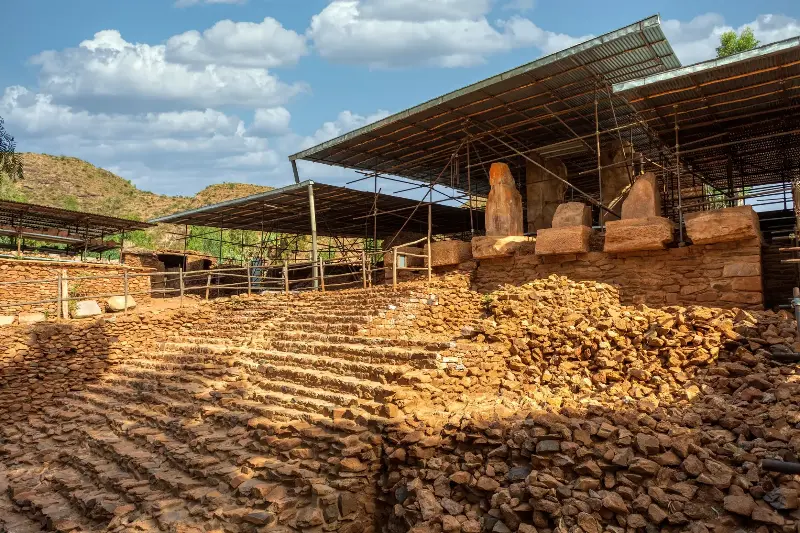 The ruins of the Grat Be’al Gibri complex in Yeha, Ethiopia.