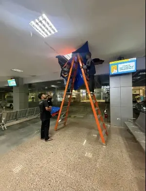 Ceiling collapses at Bicol International Airport, investigation underway