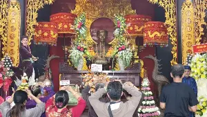 Visitors honor Nguyen Trung Truc
