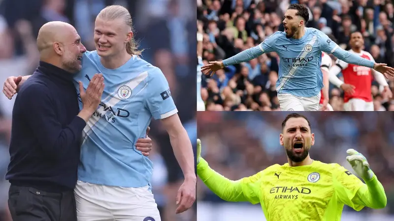 Calificaciones de los jugadores del Manchester City vs. Arsenal: ¡Erling Haaland se toma la revancha! El delantero estrella cambia la lucha por el título de la Premier League, mientras Rayan Cherki deslumbra y el error de Gigi Donnarumma queda sin consecuencias