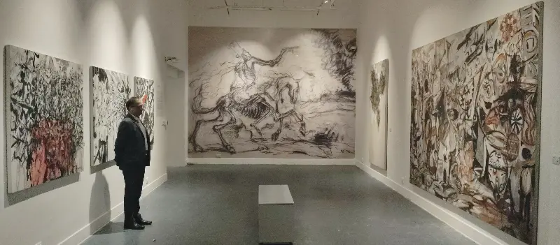 Constructs, Saha’s recent exhibition held at Bikaner House, New Delhi, from December 22 to 26, 2025. 