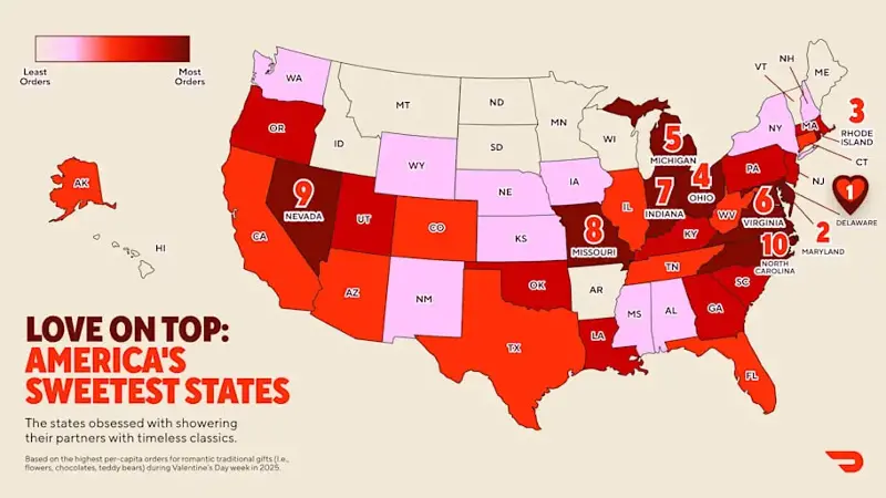 Most Romantic States Mapped