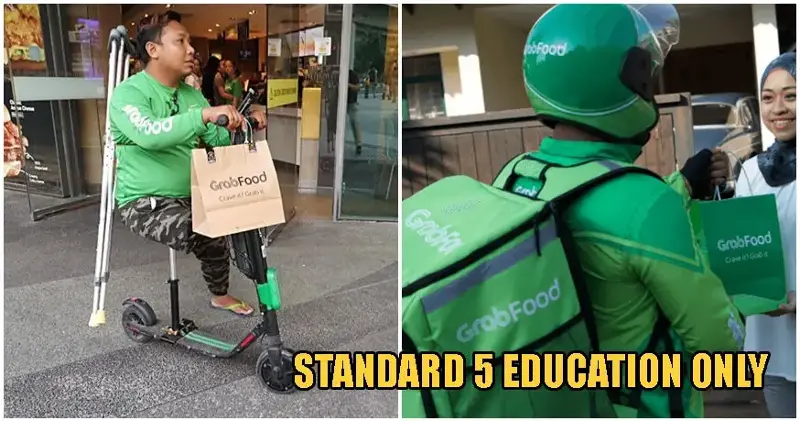 Inspiring One-Legged Grab Food Rider Works Up To 10 Hours A Day To Support His Family - WORLD OF BUZZ