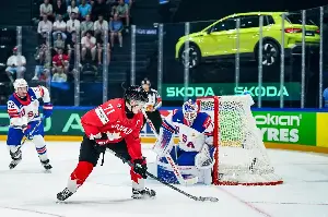 Macklin Celebrini leads Canada past US at hockey world championship