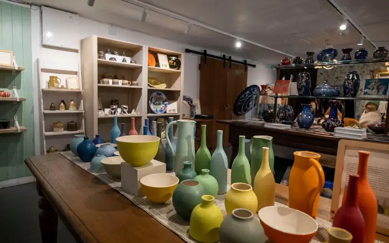 Local pottery on display at the Watts Gallery gift shop - Jeff Gilbert