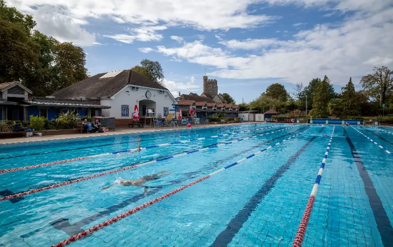 Take a dip at the lido, which is open year-round with plans to build a sauna and plunge pools - Jeff Gilbert