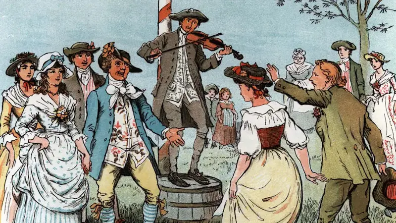 May Day illustration by randolph caldecott