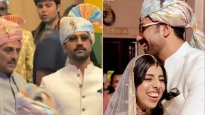 Vicky Kaushal turns ladki wala, welcomes baraatis at Taarak Mehta actor Shailesh Lodha's daughter's wedding. Watch