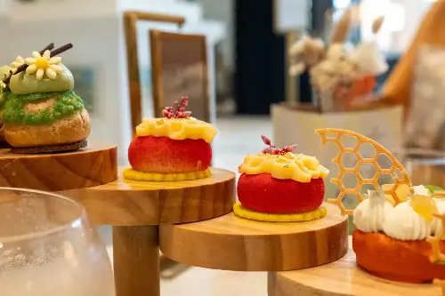 Golden Nectar Afternoon Tea Honey Redcurrant Mousse