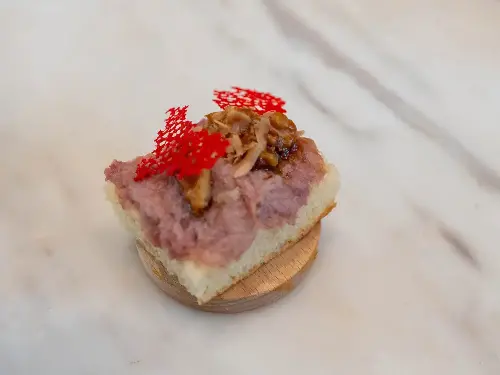 Golden Nectar Afternoon Tea Foie Gras and Duck Riellettes on Brioche